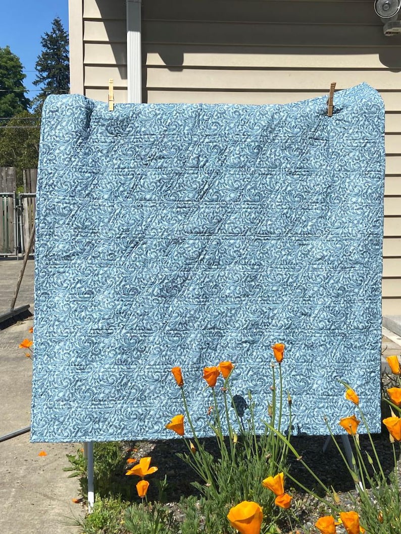 Atlantis Quilt: Turquoise, Tile Fabric (35 X 38.5) - Etsy