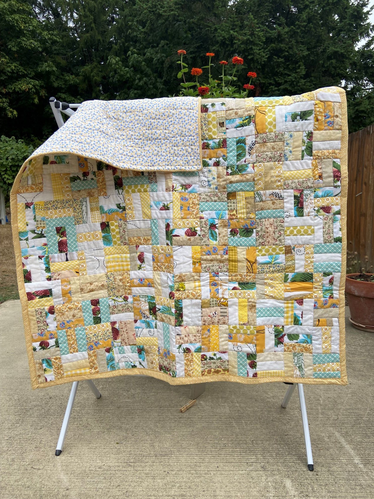 Buttercup Handmade Quilt for Sale Scrappy Patchwork Quilt Cottagecore ...