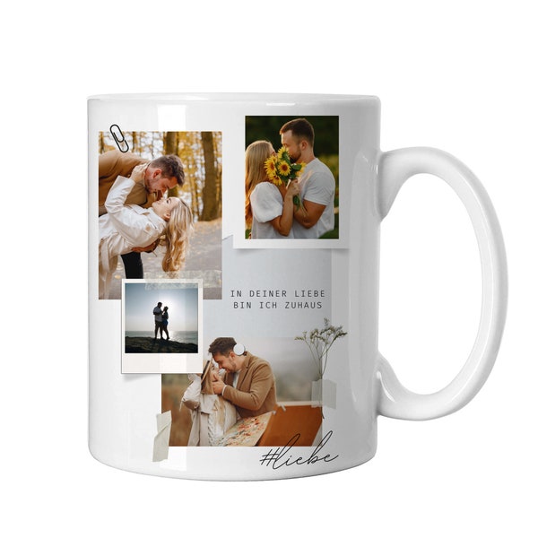 Personalisierte Tasse mit Foto, Fototasse mit Text, Maßgeschneiderte Kaffeetasse, Tasse selbst gestalten, individuelles Fotogeschenk Familie