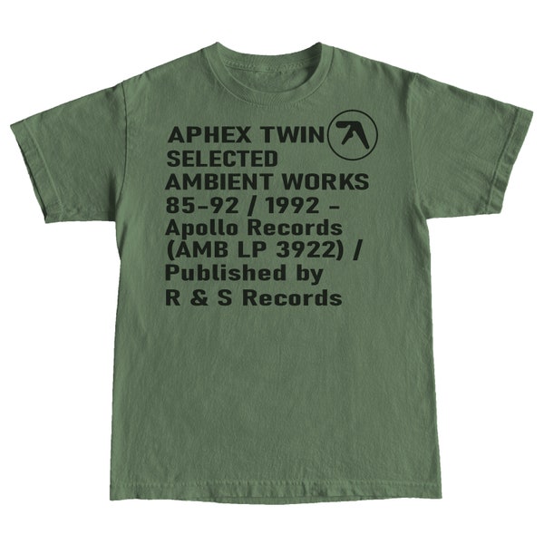 aphex twin ambient works records green t shirt