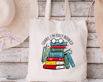 Fully Booked Eco Tote Bag, Book Tote Bag, Swiftie Tote Bag Gift