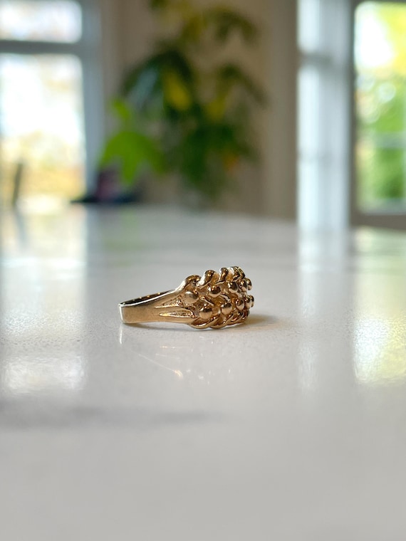 Vintage solid gold keeper ring - image 6