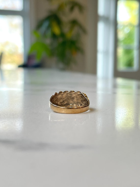 Vintage solid gold keeper ring - image 5