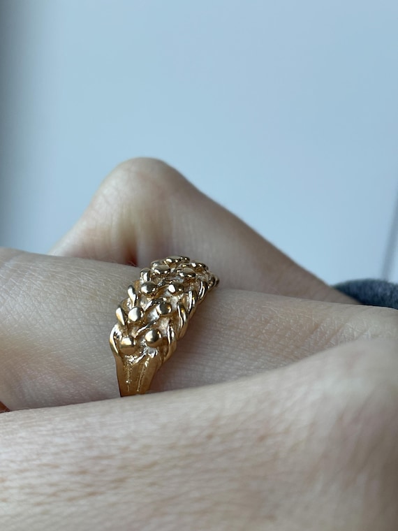 Vintage solid gold keeper ring - image 3