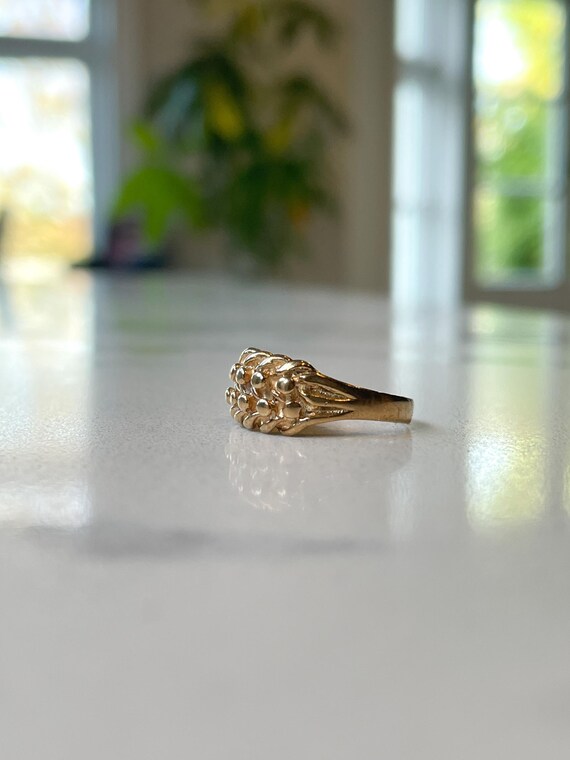 Vintage solid gold keeper ring - image 4