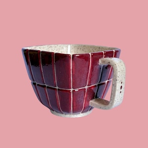 Burgundy Tile Mug