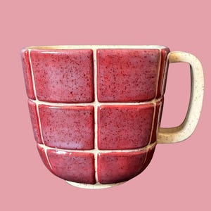 Burgundy Tile Mug