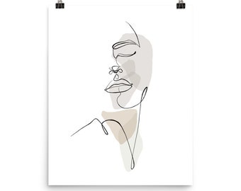 Simple Line Drawing Of Face With Neutrals