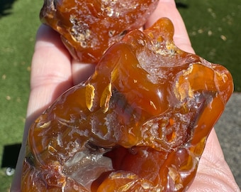 Twin Flame Carnelian Agates – Sweet Home, Oregon | Matching Pair | Specimen Tumbled | Mother & Baby Gift | Old Stock Oregon Agates