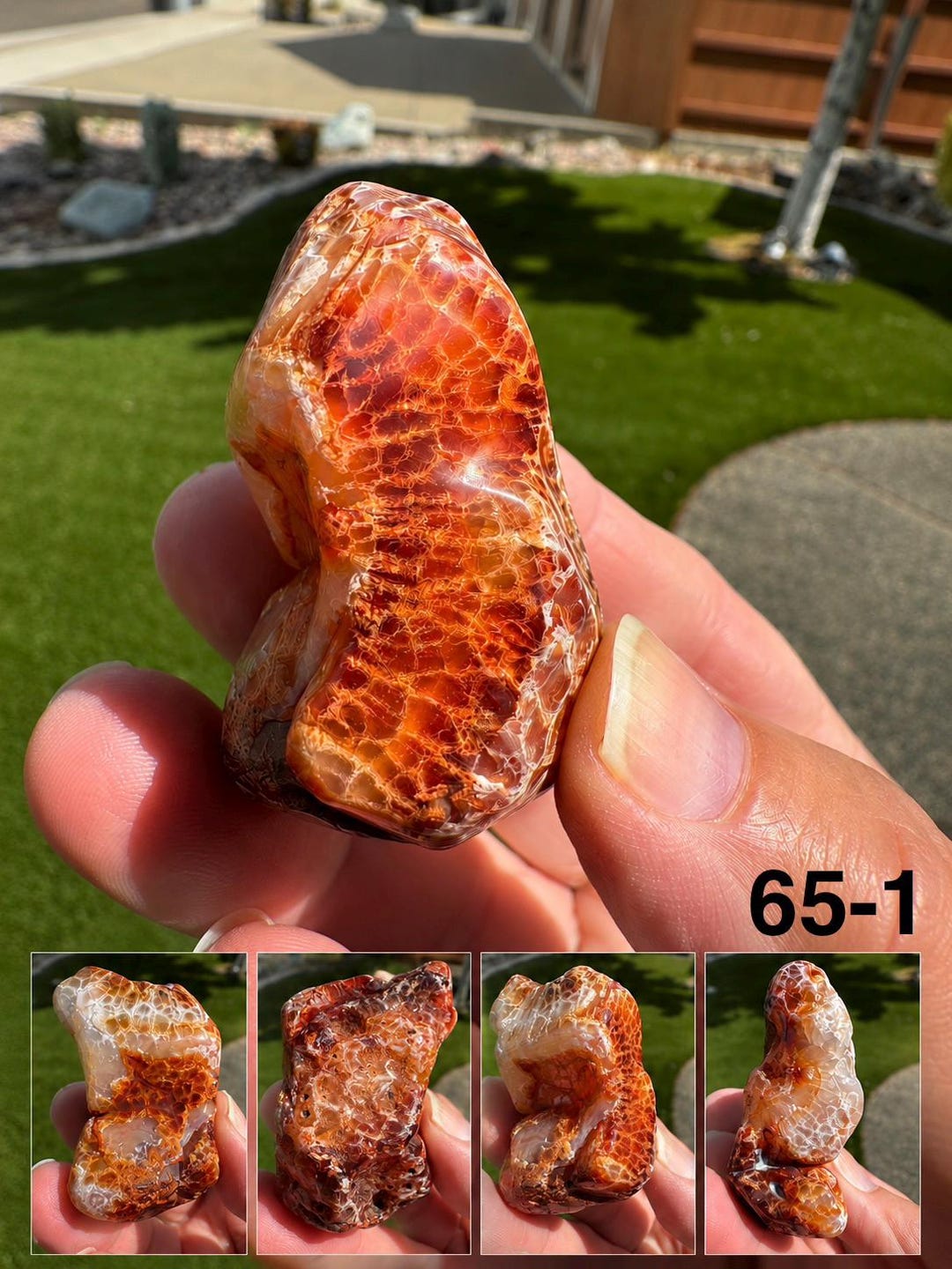 Wildfire Glazed Carnelian | Specimen Tumbled Volcanic Agates From