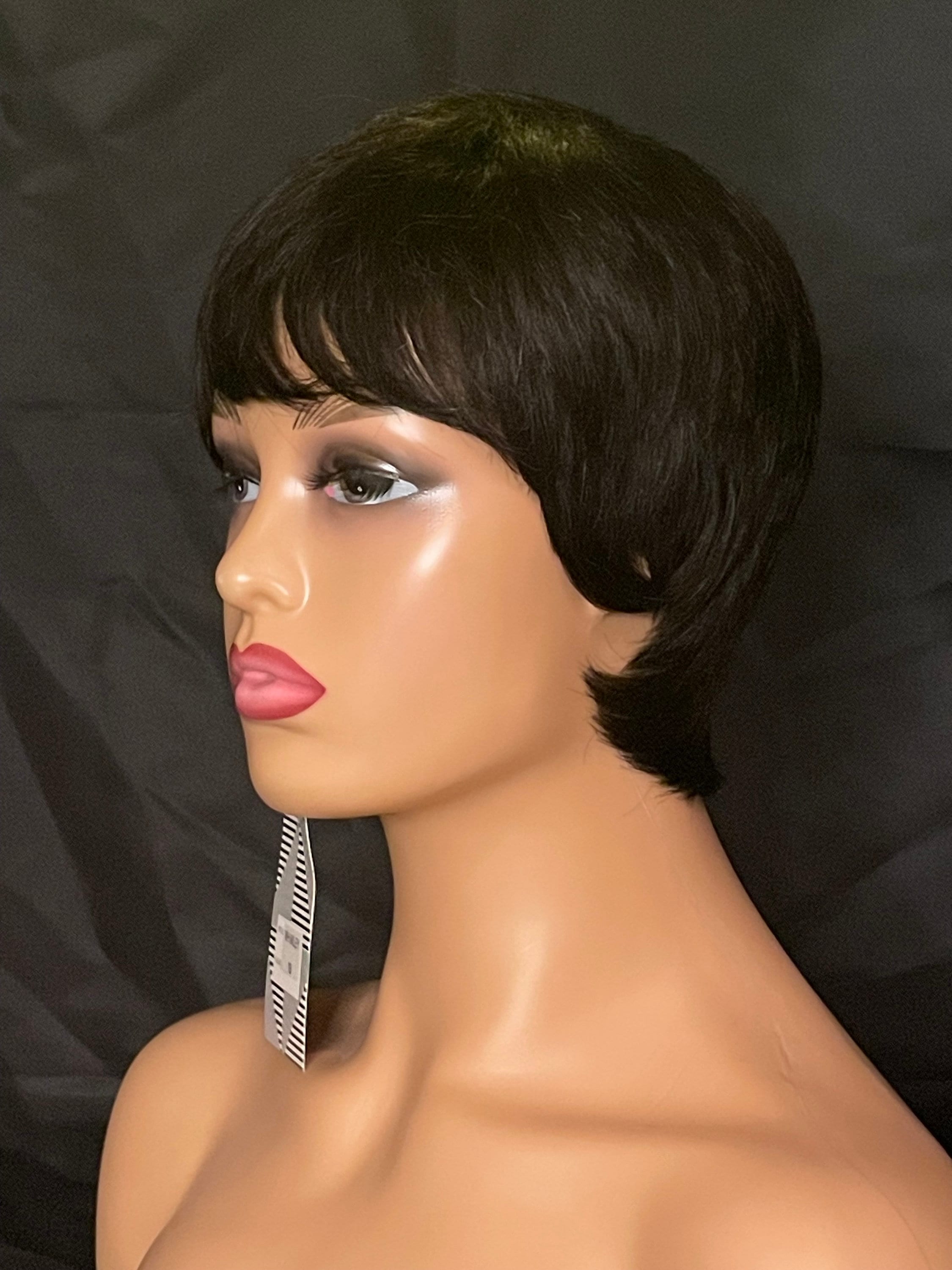 Serene Short Black Wig Scene Digital Art Serene Short Black Wig Scene Digital Art