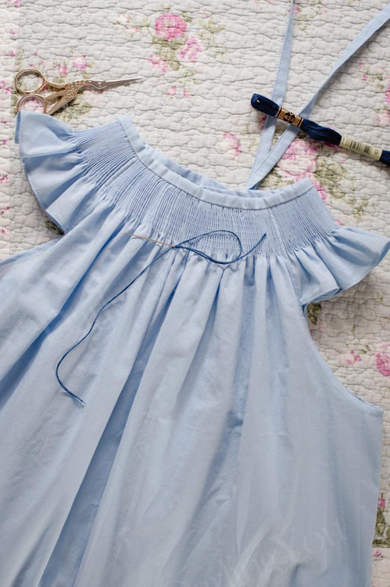 azazie blue bridesmaid dresses Sea Shell V-Neck Smock Dress main image 1