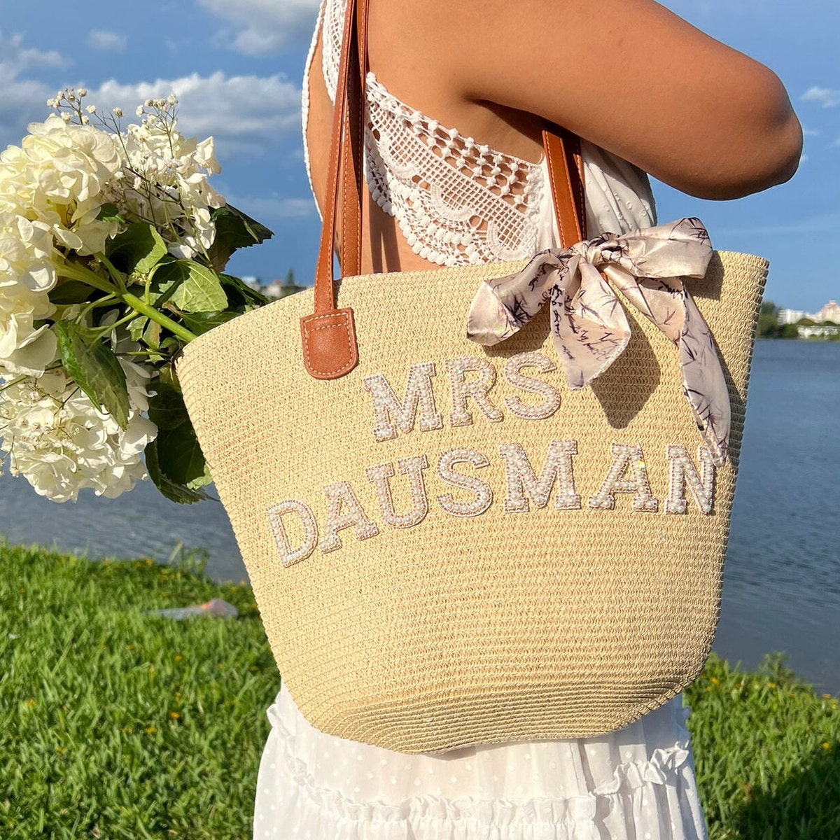 Custom MRS Beach Bag, Bachelorette Gifts, Bridal Beach Bag, Bride to Be Straw Bag, Beach Bag, Personalized Beach Bag, Honeymoon Beach Bag - Etsy