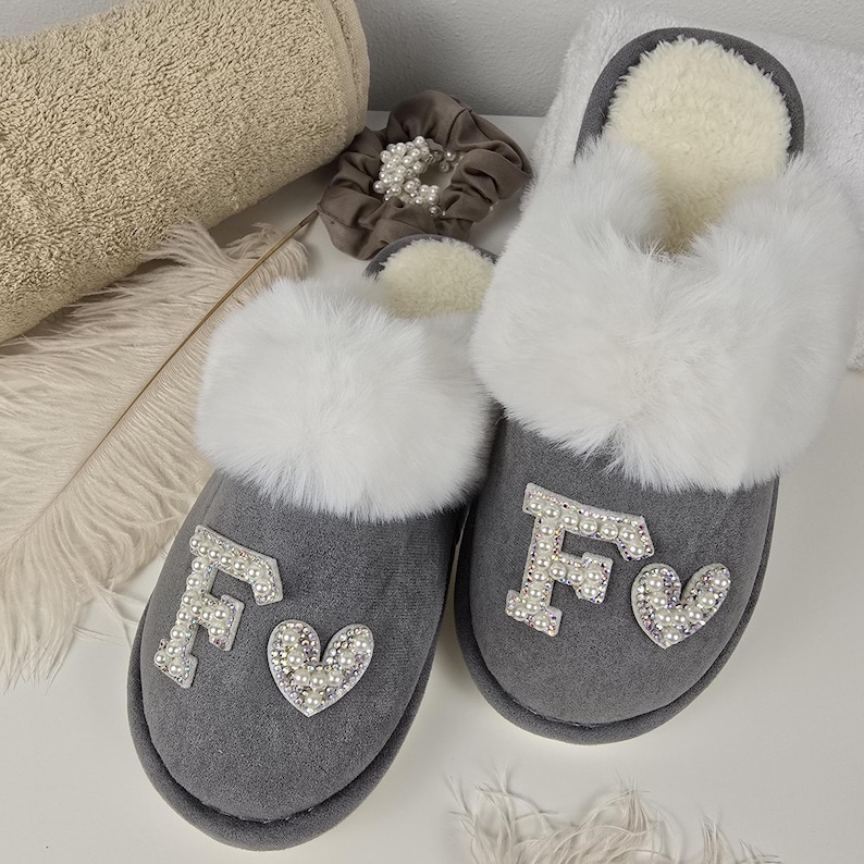 Luxurious Custom Bride Slippers: The Perfect Getting Ready Essential, Custom Mrs Fluffy Slippers, Custom Bride Slippers, Bride Gift