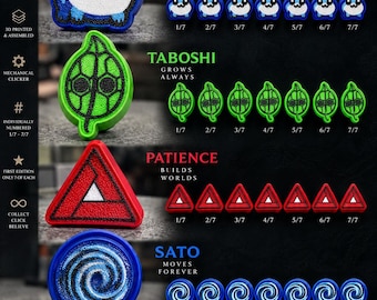 TobyWorld Lore Clicker First Edition | Numbered Limited Collectible | Toby, Taboshi, Patience or Sato | Mechanical Fidget Clicker