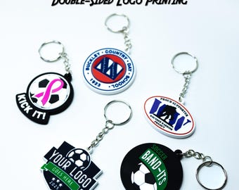 Custom Logo Rubber Keychains – Die Cut Keychain with Your Design – Bulk Discounts for Teams, Brands, Businesses & Events