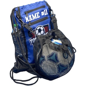 Custom Athletic Sports Backpack with Detachable Mesh Bag, Lightweight Bag Perfect for Soccer, Basketball, Volleyball, Yoga