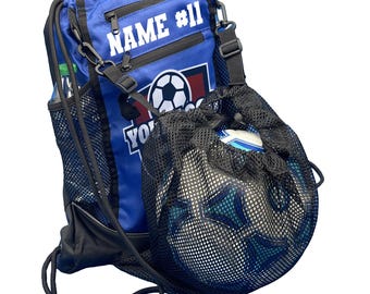 Custom Athletic Sports Backpack with Detachable Mesh Bag, Lightweight Bag Perfect for Soccer, Basketball, Volleyball, Yoga
