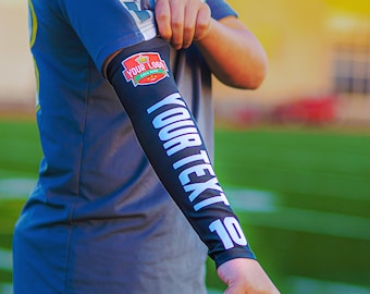 Personalized Sports Arm Sleeve with Custom Logo and Text, Used for Baseball, Basketball, Football, Running, Cycling, Events and Charity