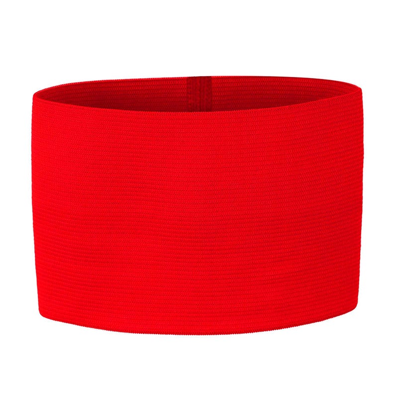 May include: Red shin guard for sports, made of a soft, breathable material. It is designed to protect the shin from impact during sports activities.