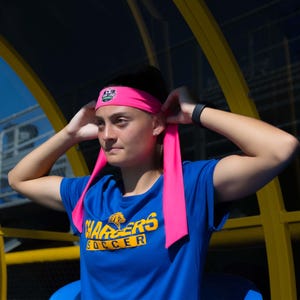 Personalized Back Tie Headband with Custom Logo or Text, Adjustable Headband for Running, Cycling, Football, Soccer, Events and Charity