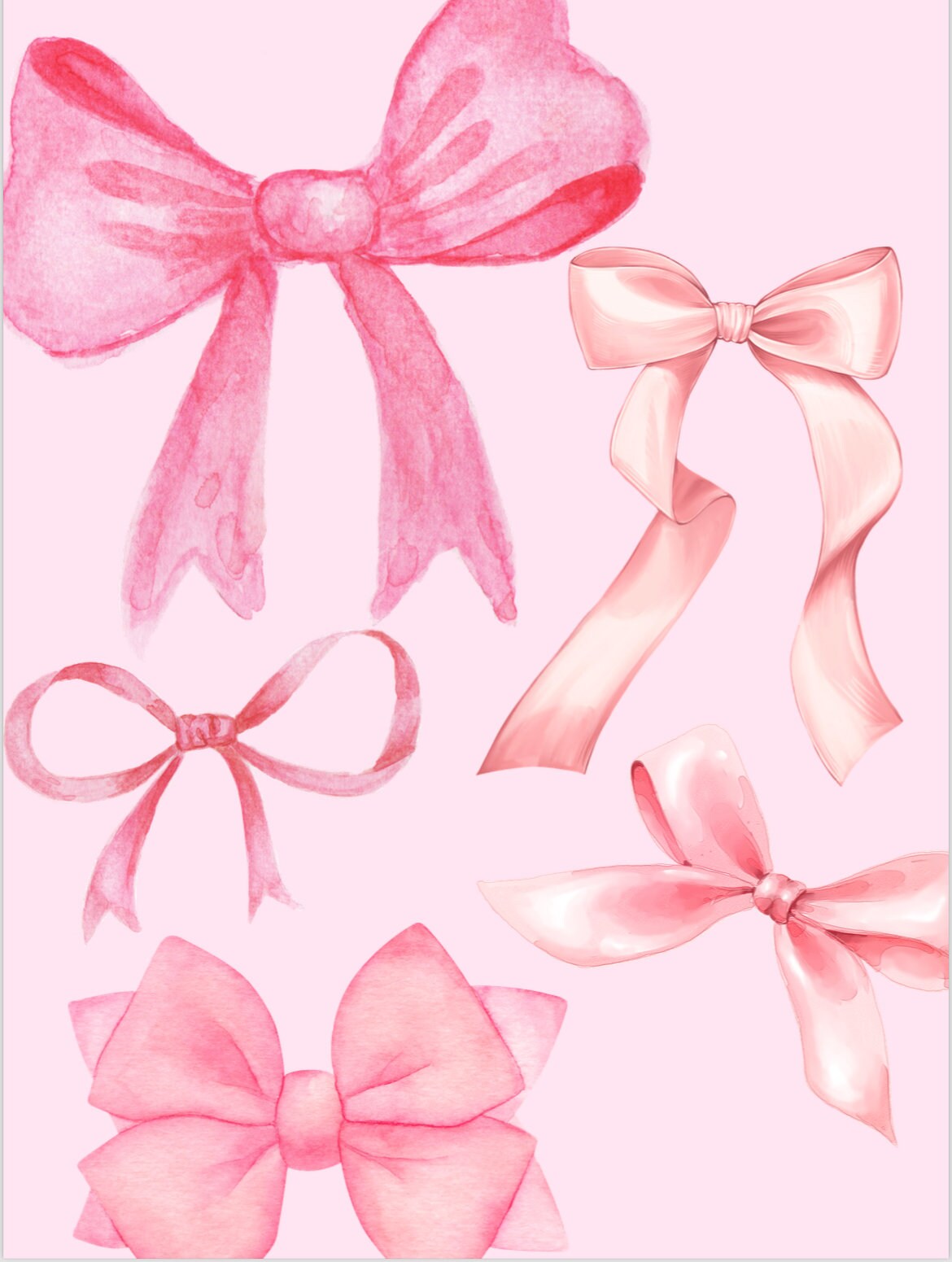 Coquette Bow Pink Aesthetic Poster Digital Print - Etsy