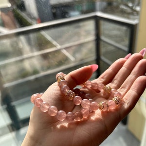 Natural Strawberry Quartz Bracelet