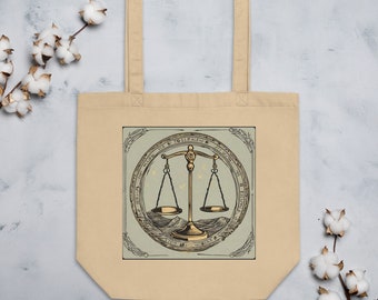 Libra Zodiac Dual-Design Tote Bag