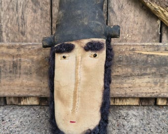 Relleno de cuenco rústico hecho a mano con la imagen de Abraham Lincoln