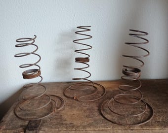 Muelles oxidados. Juego de 3