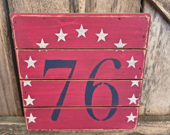 Letrero "76" de estilo primitivo americano
