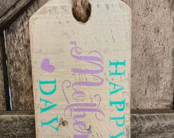 Etiqueta de puerta hecha a mano para el Día de la Madre
