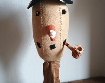 Cabeza de muñeco de nieve primitiva