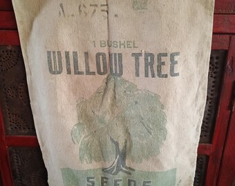 Bolsa de semillas de sauce vintage