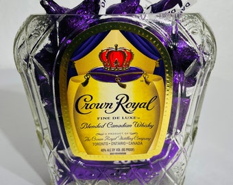 Crown Royal Candy Jar, Vase, Bowl for Center Piece, Gifts, Trays