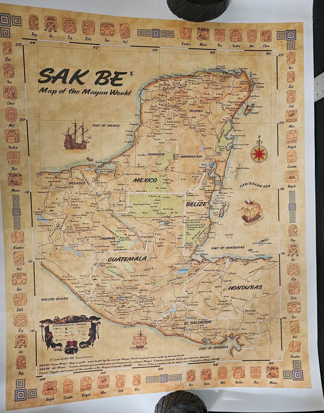 SAK BE Map of Mayan World - Etsy