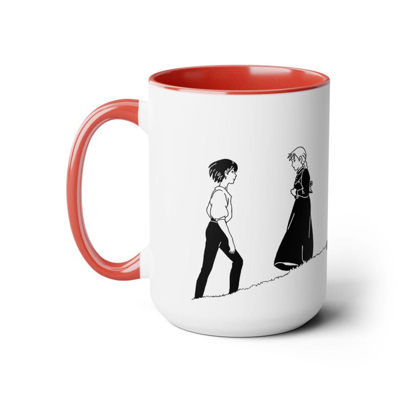 Howl's Moving Castle Inspired Ceramic Mug (11oz or 15oz), Anime, Cute, Miyazaki, Gifts (Featuring Howl, Sophie and Calcifer) Version 2 image 9