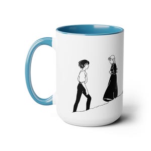 Howl's Moving Castle Inspired Ceramic Mug (11oz or 15oz), Anime, Cute, Miyazaki, Gifts (Featuring Howl, Sophie and Calcifer) Version 2 image 5