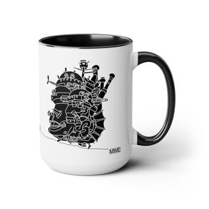 Howl's Moving Castle Inspired Ceramic Mug (11oz or 15oz), Anime, Cute, Miyazaki, Gifts (Featuring Howl, Sophie and Calcifer) Version 2 image 4