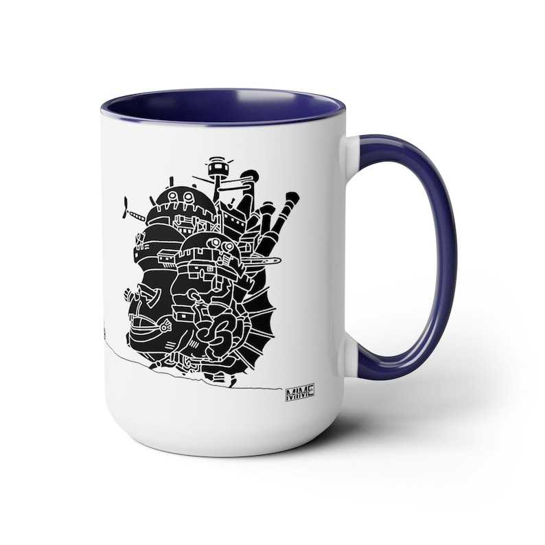 Howl's Moving Castle Inspired Ceramic Mug (11oz or 15oz), Anime, Cute, Miyazaki, Gifts (Featuring Howl, Sophie and Calcifer) Version 2 image 12