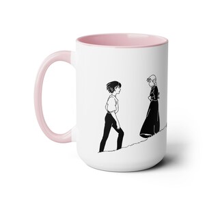 Howl's Moving Castle Inspired Ceramic Mug (11oz or 15oz), Anime, Cute, Miyazaki, Gifts (Featuring Howl, Sophie and Calcifer) Version 2 image 7