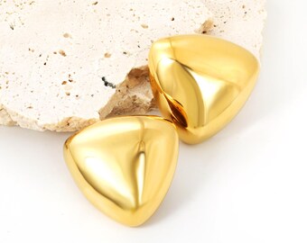 18k Gold Plated Statement earrings| Bold Chunky Earrings for Women| Chic Modern Fashion Jewelry
