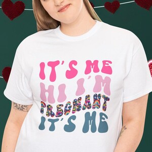 Maternity Announcement Unisex Heavy Cotton Tee, Pregnancy Reveal Shirt, Baby Announcement T-Shirt, Mom to Be Gift, Gender Reveal Party Top