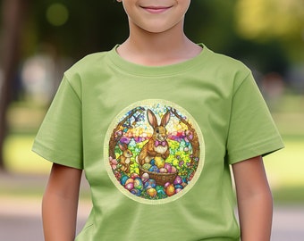 Fun Easter Graphic Tee for Kids - Cute Bunny Shirt, Colorful Easter apparel Children's graphic tee, Cute bunny t-shirt, Easter fashion