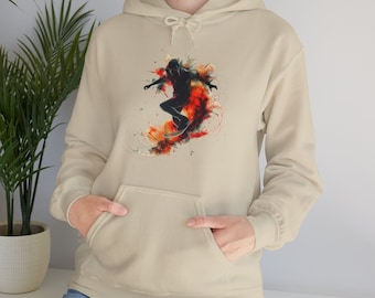 Skateboarding Hooded Sweatshirt , Skater Style , Street wear, Skate Park Ready , Skateboard Fashion