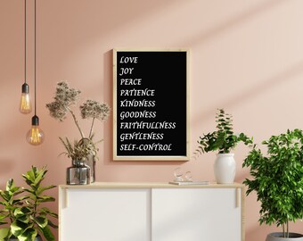 Fruit of the Spirit | Christian Wall Art | Vintage Floral Scripture ...