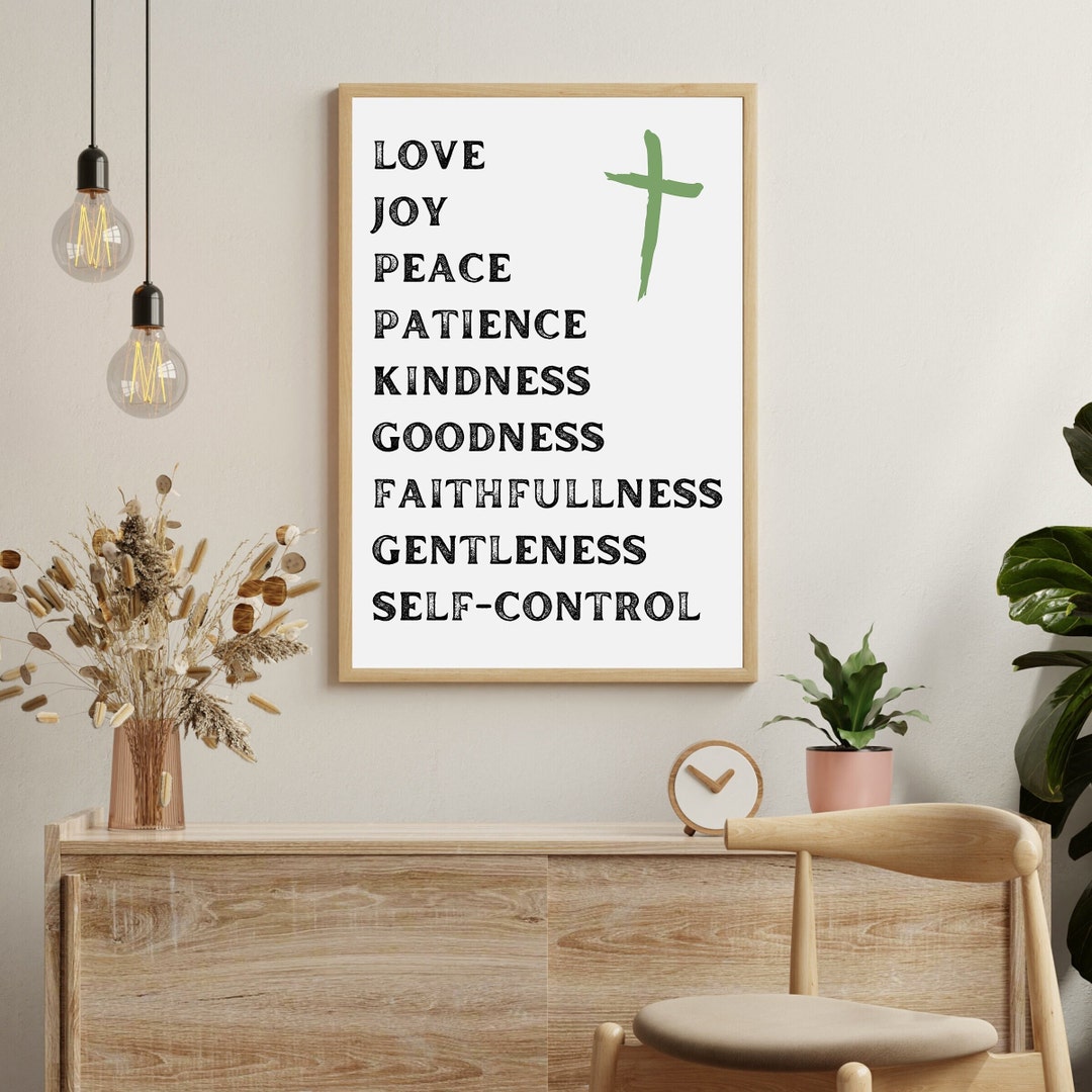 Fruit of the Spirit Sign Framed Bible Verse Scripture Pictures ...