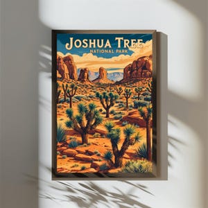 Joshua Tree National Park Poster Kargen Wüste Kaliforniens Landschaft Wandkunst
