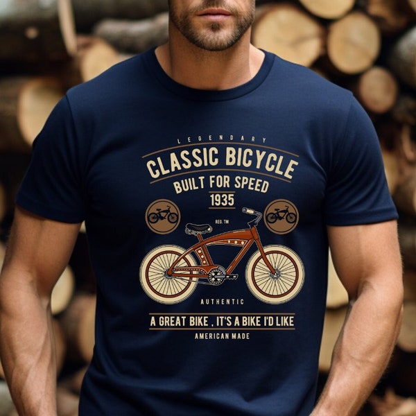 Vintage Bicycle T-shirt, Vintage T-shirt, Unisex T-shirt, Bicycle Enthusiasts, Retro Style, Classic Bicycle, Retro Design.