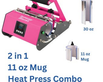 Synergy Blanks 11 oz Mug & 20, 30, 16 oz Tumbler Heat Press - Bright Pink